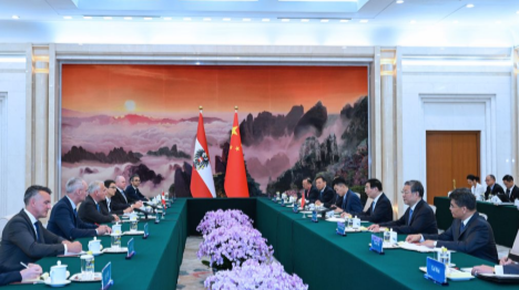 Le plus haut conseiller politique chinois rencontre le président du Conseil national d'Autriche